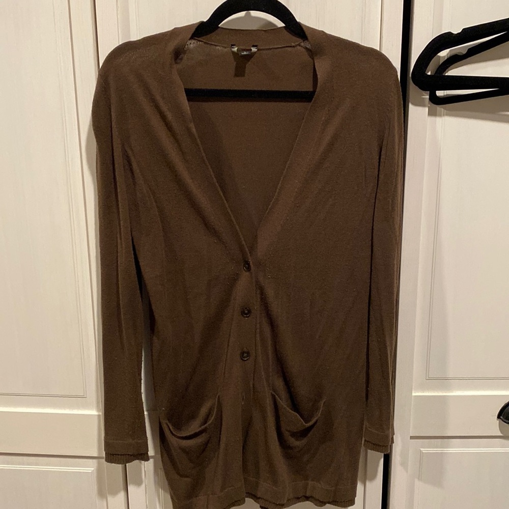 Ann Taylor brown button cardigan